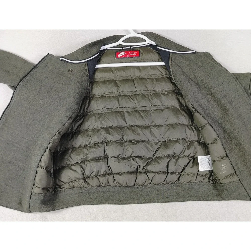 Nike AeroLoft 800 Jacket Mens Medium Green Down Full Zip Running Training